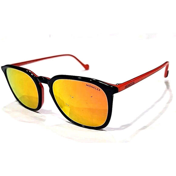 Moncler ML 0150 92L Blue Orange Yellow Square Sunglasses 56-19 150 Italy